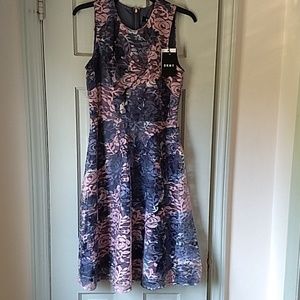 Lacey silver, gray, and mauve party dress